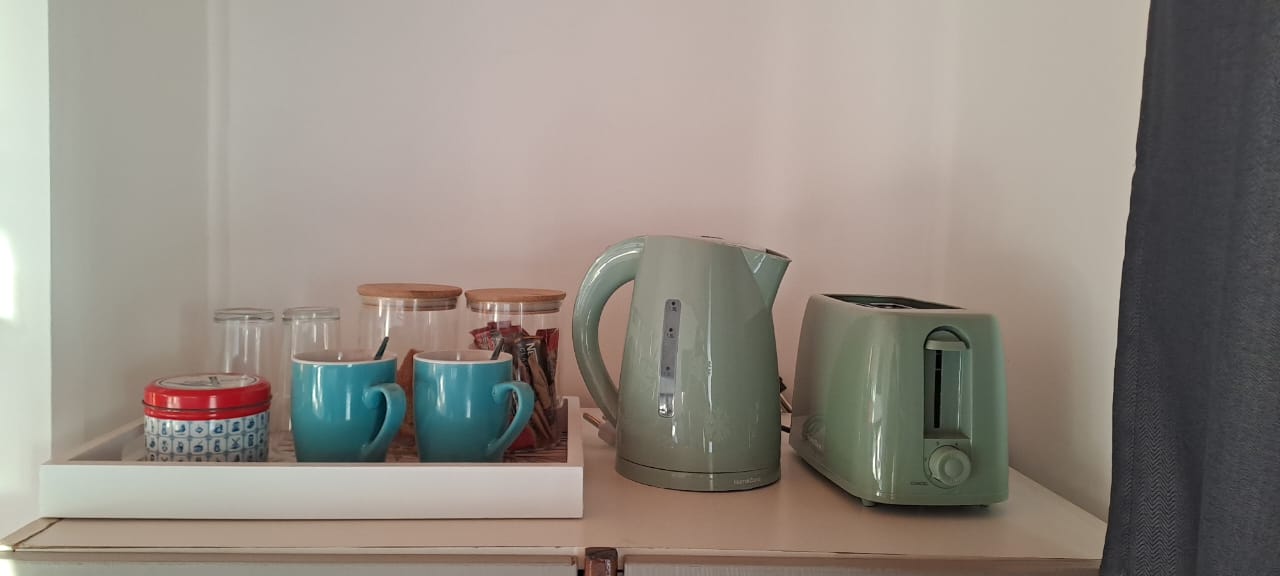 In-room tea and coffee station